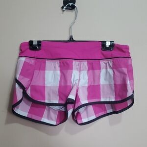 Lululemon Pink Checkered Women's Shorts Size 8